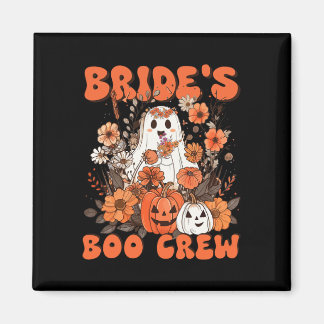 Brides Boo Crew Blommigt Ghost Chelorette Bröllop  Magnet