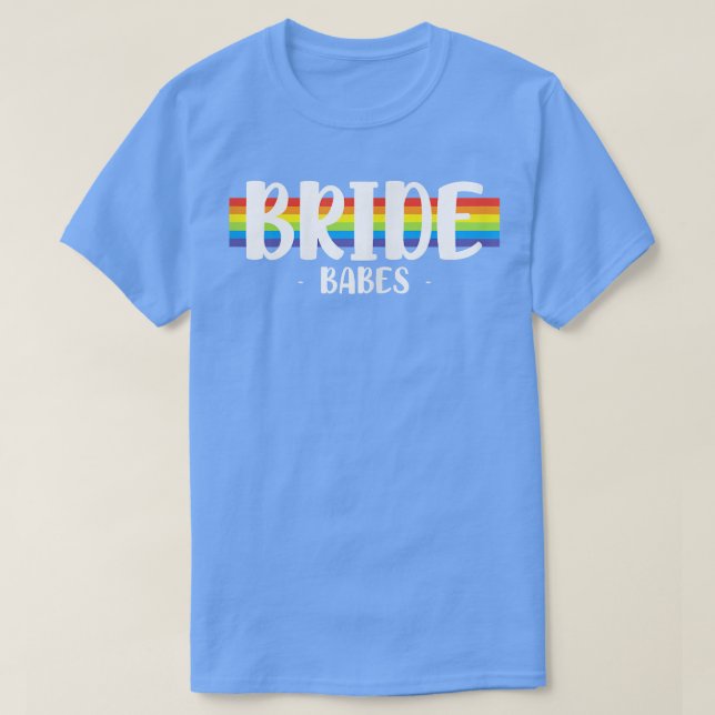Brides Bride Babe (kvinnor, hbt, Bröllop, gift T Shirt (Design framsida)