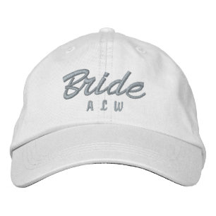 Brides Bröllopsdag Cap med monogram Broderad Keps