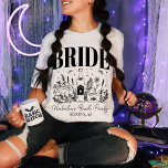 Brides Coven Witchy Bachelorette Party Anpassnings T Shirt<br><div class="desc">Summera de magiska viberna med vår Brides Coven Witchy Bachelorette Party Anpassningsbar T-Shirt - perfekten blandning av humor och lockelse för ditt mystiska firande. Den här roliga bachelorette Party-skjortan är inte bara en klädsel biet. Det är ett påstående som fångar andan hos din celestial brud och brudgummibesättning. Med vita fraser...</div>