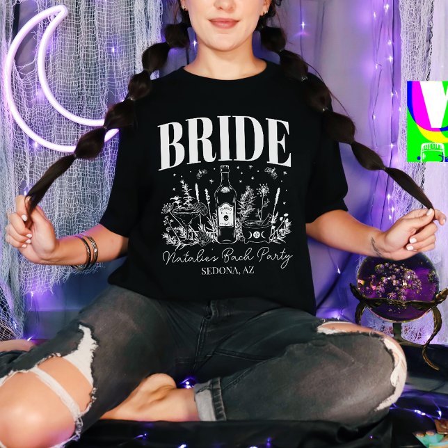 Brides Coven Witchy Bachelorette Party Anpassnings T Shirt (Skapare uppladdad)