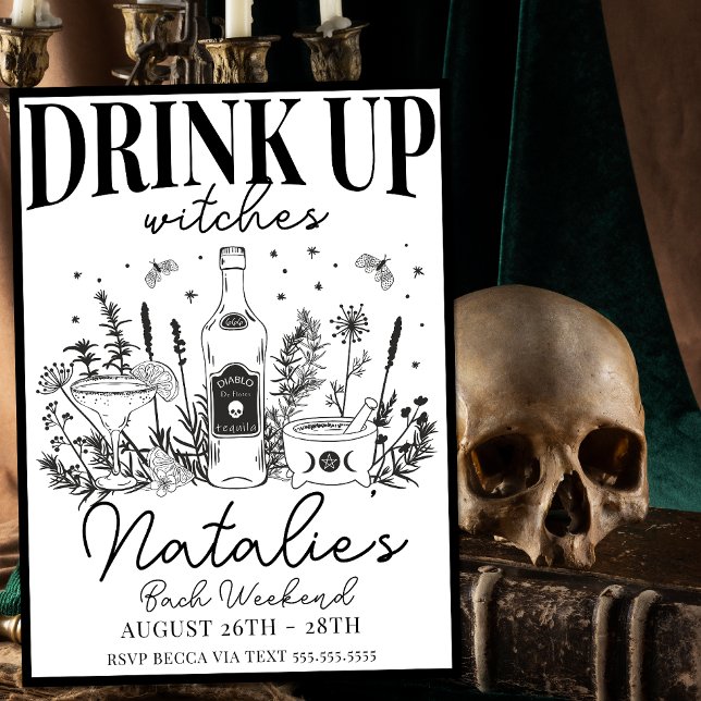 Brides Coven Witchy Bachelorette Party Itinerary Inbjudningar (Skapare uppladdad)