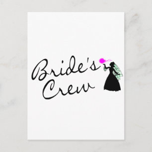 Brides Crew (Bride Blk) Vykort