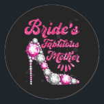 Brides Fabulous Mor Lycklig Bröllop Marry Vintag Runt Klistermärke<br><div class="desc">Brides Fabulous Mor Lycklig Bröllop Marry Vintage</div>