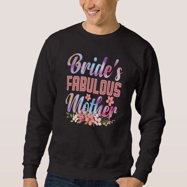 Brides Fabulous Mor Lycklig Marry Bröllop Mor Lång Ärmad Tröja (Framsida)