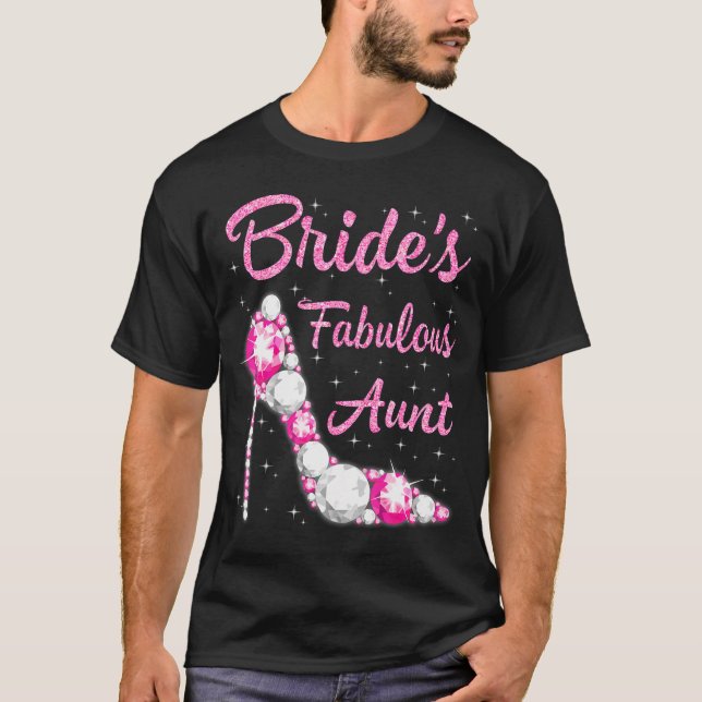 Brides Fabulous Moster Lycklig Bröllop Marry T Shirt (Framsida)