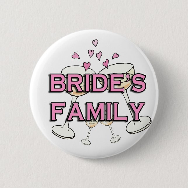 Brides Family Bröllop ID-knappar Knapp (Framsida)