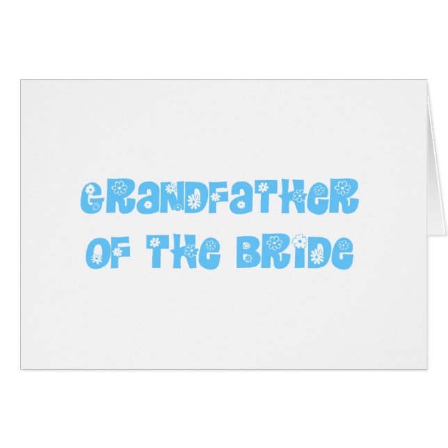 Brides farfar hälsningskort (Framsidan Horizontal)