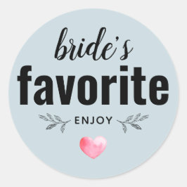 Brides favoritbröllopsförmån runt klistermärke