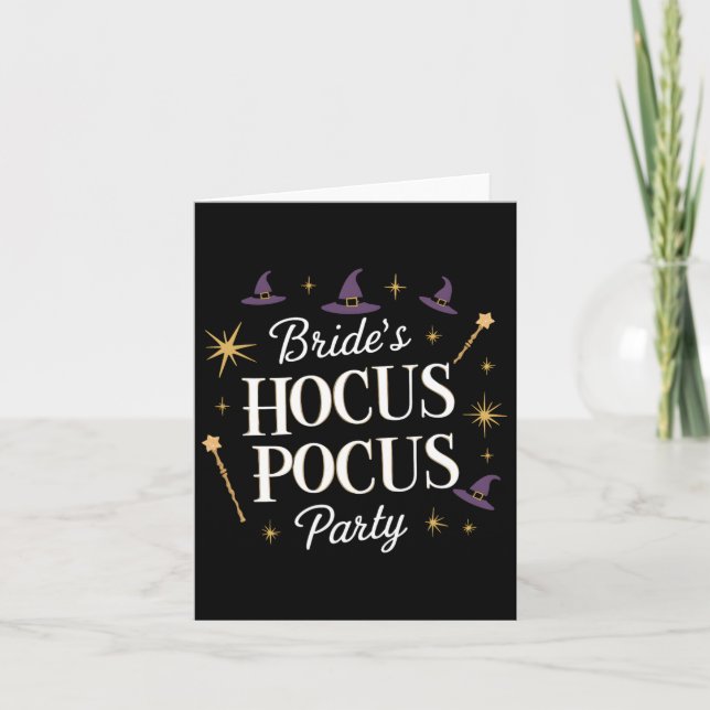 Brides Hocus Pocus Party Chelorette Halloween Kort (Framsida)