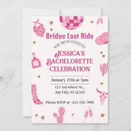 Brides Last Ride Bachelorette Helg Itinerary Inbjudningar