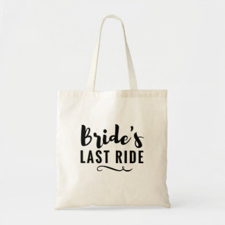 Brides Last Ride Bachelorette Party Tote Bröllop Tygkasse