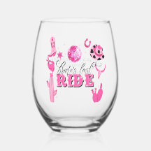 Brides Last Ride Bachelorette Party Vin Glass
