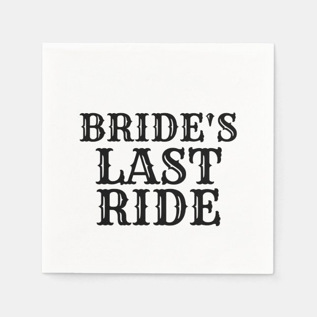 Brides Last Ride Pappersservett (Framsidan)