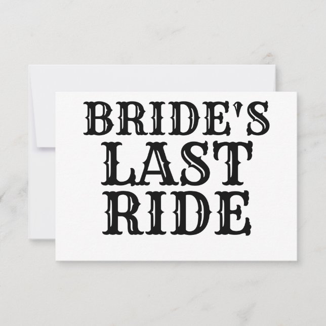 Brides Last Ride Trucker Tack Kort (Framsida)