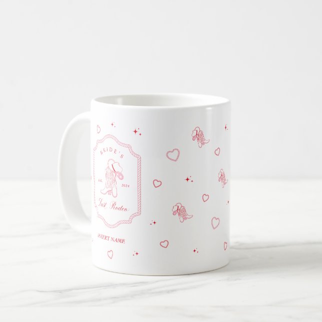 Brides Last Rodeo Bachelorette Kaffemugg (Framsida vänster)