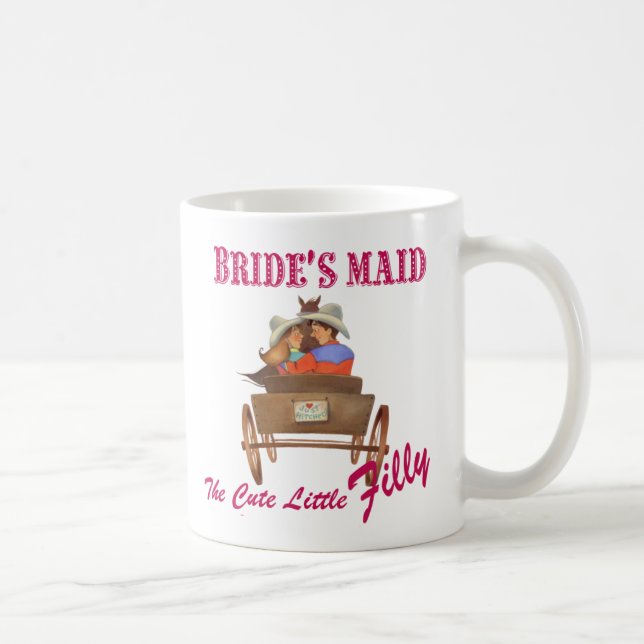 Brides Maid Gift, Bröllopsfest-gåva, Kaffe Mugg (Höger)