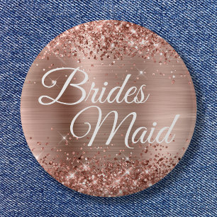 Brides Maid Glittery Ro Gold Foil Knapp