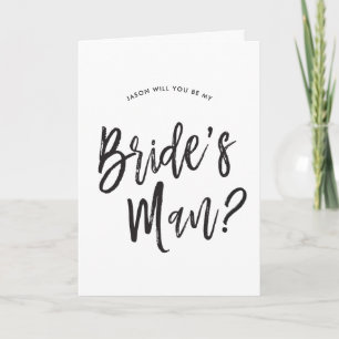 Brides Man-begäran Svart skript, Anpassade Kort