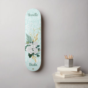Brides Mint med Snöre och Ro Dd Brand Mini Skateboard Bräda 18,5 Cm