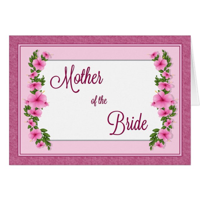 Brides Mor Hibiscus Hälsningskort (Framsidan Horizontal)