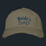Brides Pappa broderade Boll Cap Broderad Keps<br><div class="desc">Brides pappa broderade hatt. Blåtext på beige boll-sockeln med ett beige utseende. Anpassa genom att välja mellan 3 stilar och många färg i designområdet och högerna.</div>
