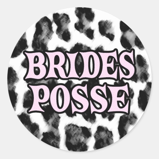 Brides Posse Runt Klistermärke (Framsida)
