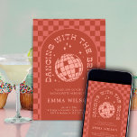 Brides sista Disco Bachelorette Party Helg Inbjudningar<br><div class="desc">Cute Modern Anpassade Brides senaste inbjudan till Disco Bachelorette Party Helg</div>