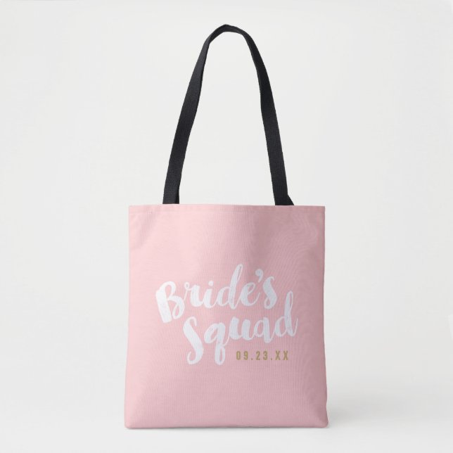  Brides Squad Personlig Brudens sida Tote Tygkasse (Framsida)