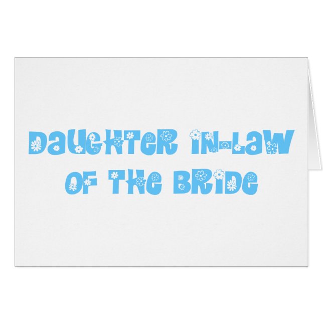 Brides svärdotter hälsningskort (Framsidan Horizontal)