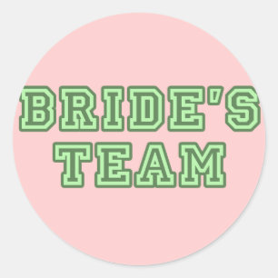 Brides Team Sticker Runt Klistermärke