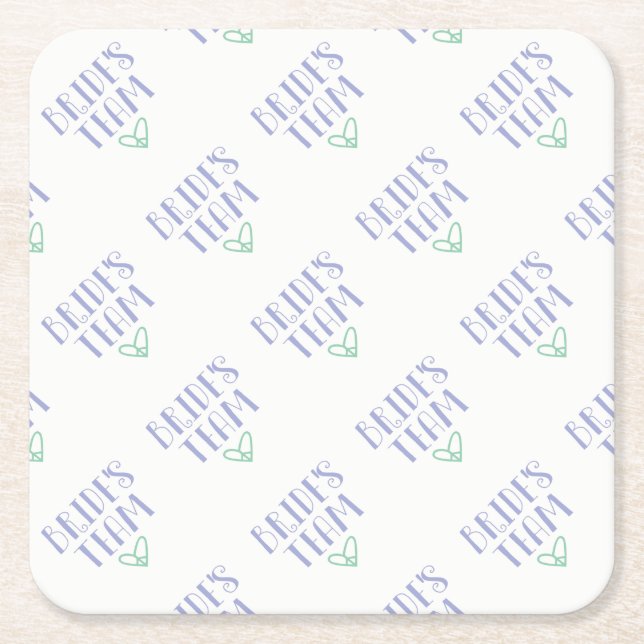 Brides team underlägg papper kvadrat (Framsidan)