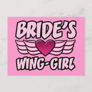 Brides Vinge-Girl Bachelorette Party Vykort