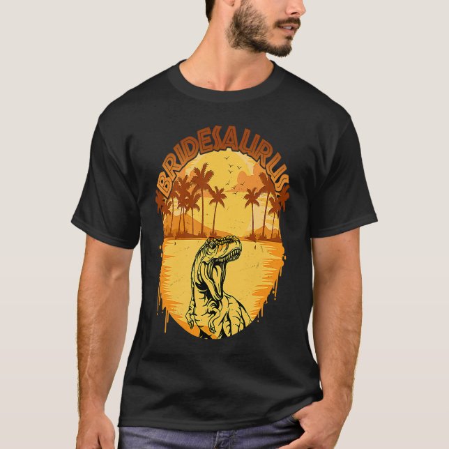 Bridesaurus TRex Dinosaur Bride Saurus Family Matc T Shirt (Framsida)