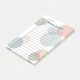 Bridesmaias Namn List- Färgad Confetti Dots Post-it Block