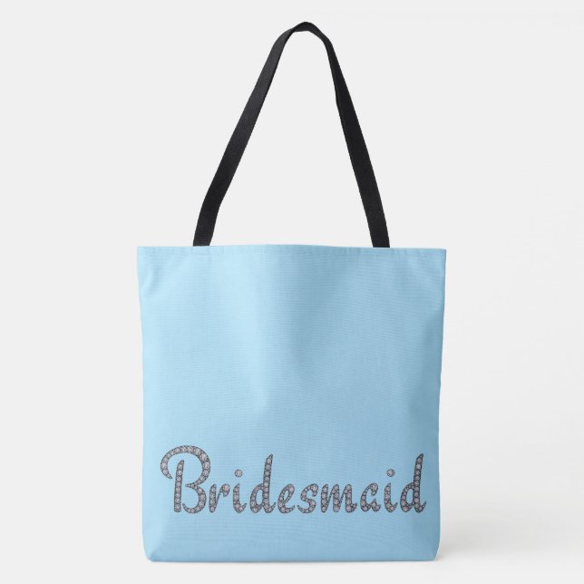 Bridesmaid and anpassningsbar bakgrund färg tygkasse (Framsida)