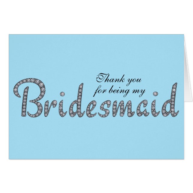 Bridesmaid anpassningsbar-kort hälsningskort (Framsidan Horizontal)
