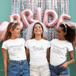 Bridesmaid-Anpassningsbar med störst sannolikhet f T Shirt<br><div class="desc">Anpassa en modern bridesaid-garanti med diamanten över i med roliga meningar för bachelorette-partiet. Cute shirts som är roligtar för brudens sida. Matchande bridskjorta finns i min butik,  PageCreativeDesign.</div>