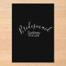 Bridesmaid bachelorette party add name modern 