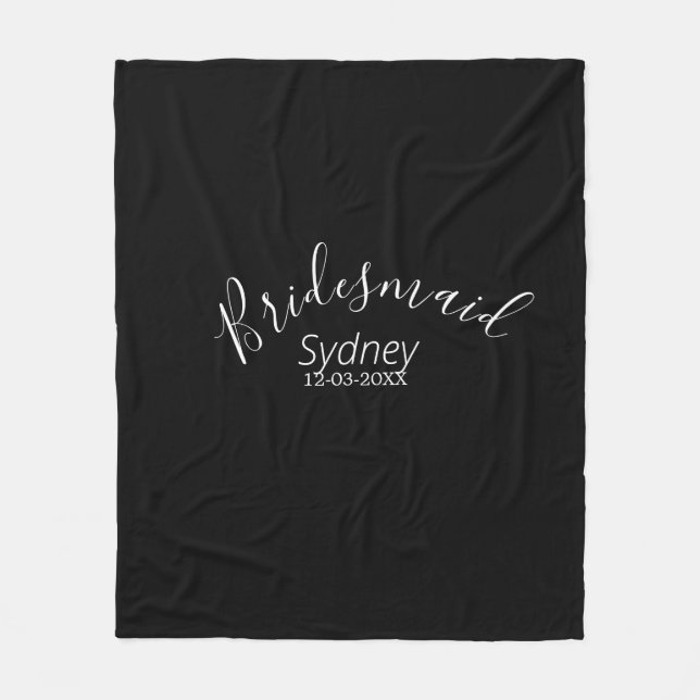 Bridesmaid bachelorette party add name modern  fleecefilt (Framsidan)