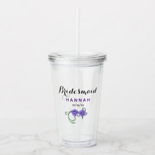 Bridesmaid Bachelorette Party Bröllop Lila Take Away Mugg