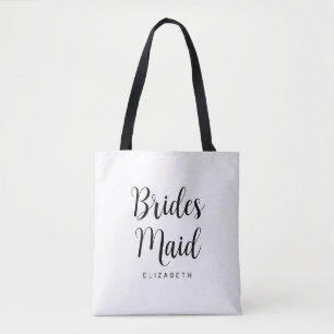 Bridesmaid Bachelorette Womens Modern Bröllop Tygkasse