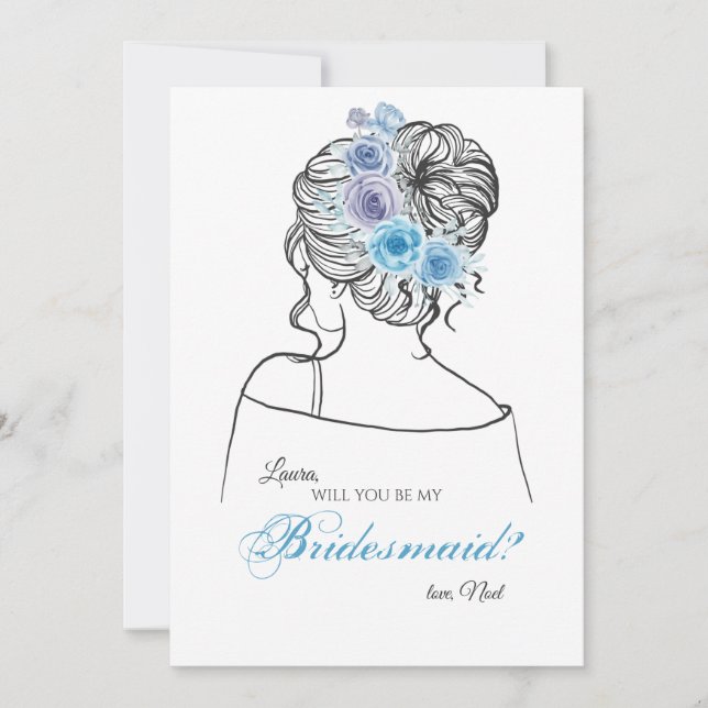 Bridesmaid-begärandekort Inbjudningar (Framsida)