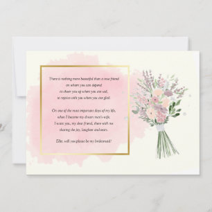 Bridesmaid-begärandekort Inbjudningar