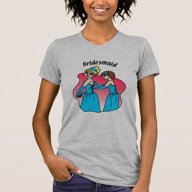Bridesmaid (blå) t-shirt (Framsida)
