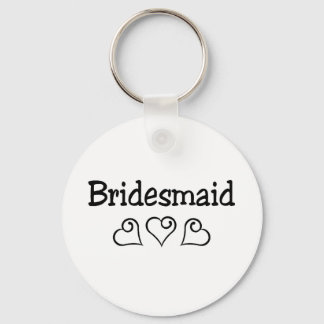 Bridesmaid Black Hearts Nyckelring
