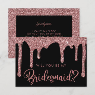 Bridesmaid, Black Ro Guld Glitter, drivrutiner vid Inbjudningar