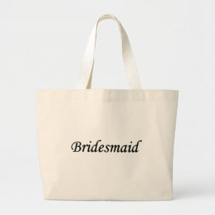 Bridesmaid Black w Grått Jumbo Tygkasse