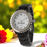 Bridesmaid Black White Wedding Favor Gift Armbandsur<br><div class="desc">Bridesmaid Black White Watch. Fler produkter med den här designen finns i samlingen nedan.</div>