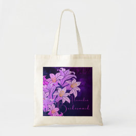 Bridesmaid Blommigt Lila Plum Chic Tygkasse